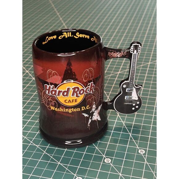 Hard Rock Cafe Washington D.C. Guitar Handle Mug  Microwave & Dishwasher Safe - Picture 2 of 4